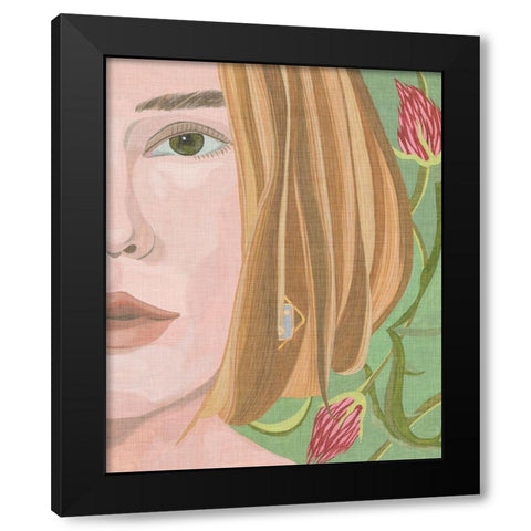 Morning Portrait I Black Modern Wood Framed Art Print by Wang, Melissa