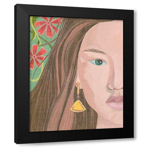 Morning Portrait II Black Modern Wood Framed Art Print with Double Matting by Wang, Melissa