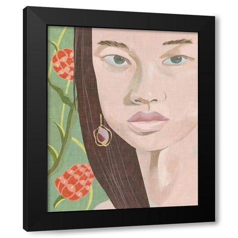 Morning Portrait III Black Modern Wood Framed Art Print with Double Matting by Wang, Melissa