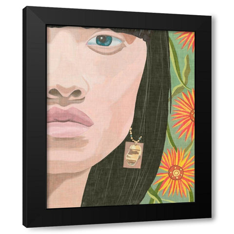 Morning Portrait IV Black Modern Wood Framed Art Print by Wang, Melissa