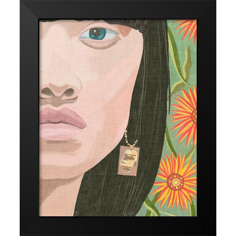 Morning Portrait IV Black Modern Wood Framed Art Print by Wang, Melissa