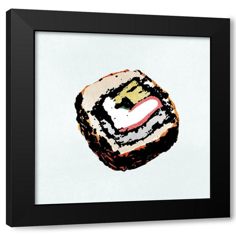 Sushi Style IV Black Modern Wood Framed Art Print with Double Matting by Warren, Annie