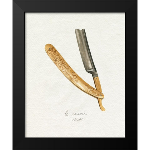 Gilded Toiletries I Black Modern Wood Framed Art Print by Popp, Grace