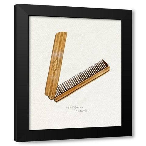 Gilded Toiletries IV Black Modern Wood Framed Art Print with Double Matting by Popp, Grace