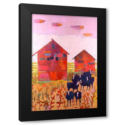 Orland Barns Black Modern Wood Framed Art Print by Jachimiec, Sue