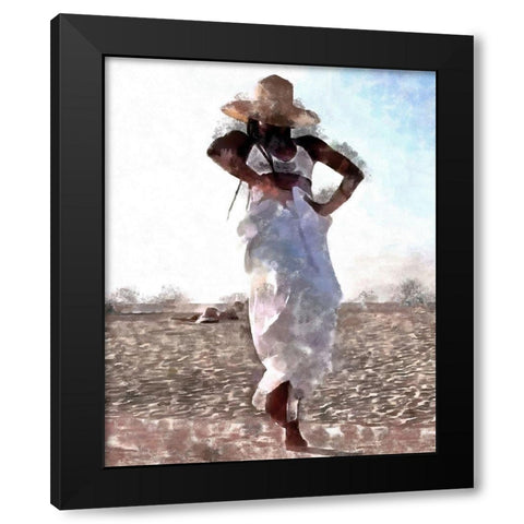 Her Dance I Black Modern Wood Framed Art Print by Saunders, Alonzo
