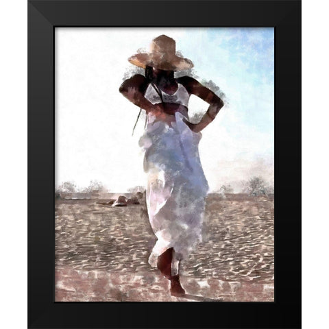 Her Dance I Black Modern Wood Framed Art Print by Saunders, Alonzo