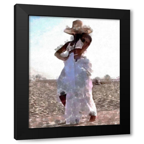 Her Dance II Black Modern Wood Framed Art Print with Double Matting by Saunders, Alonzo