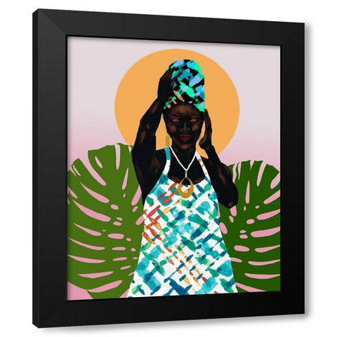 Her Faith Black Modern Wood Framed Art Print with Double Matting by Saunders, Alonzo