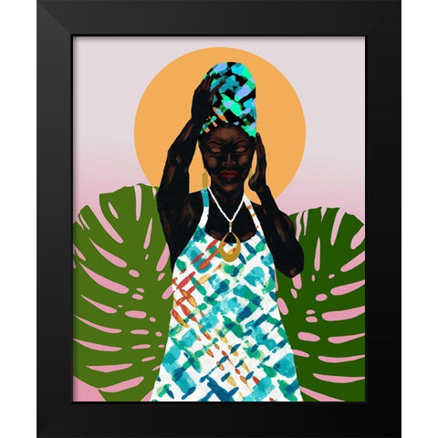 Her Faith Black Modern Wood Framed Art Print by Saunders, Alonzo