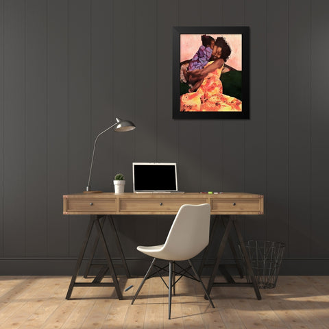 Her Strength Black Modern Wood Framed Art Print by Saunders, Alonzo