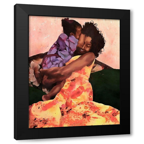 Her Strength Black Modern Wood Framed Art Print by Saunders, Alonzo