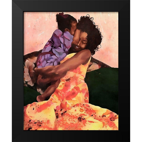 Her Strength Black Modern Wood Framed Art Print by Saunders, Alonzo