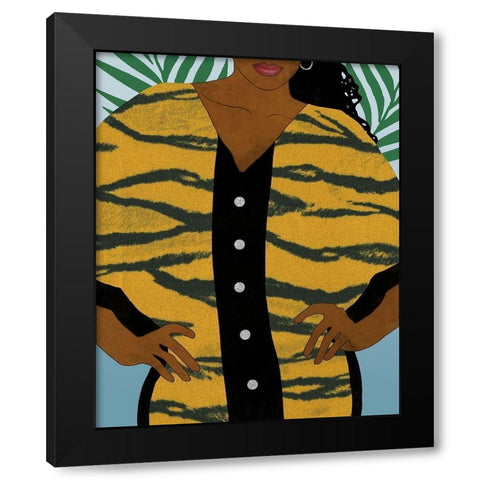 Her Style II Black Modern Wood Framed Art Print with Double Matting by Saunders, Alonzo