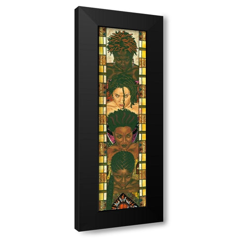 Spiritual People II Black Modern Wood Framed Art Print with Double Matting by Saunders, Alonzo