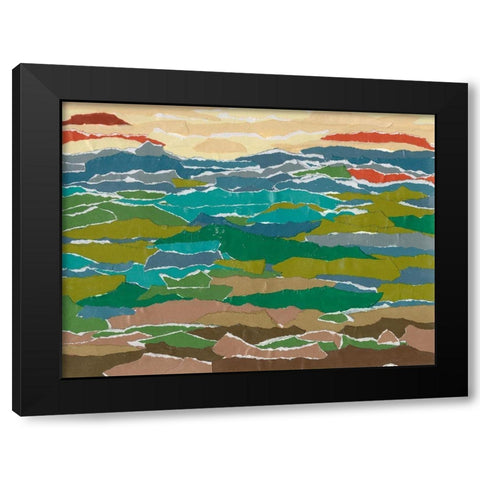 Stratified Landscape I Black Modern Wood Framed Art Print by Moore, Regina