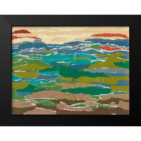 Stratified Landscape I Black Modern Wood Framed Art Print by Moore, Regina