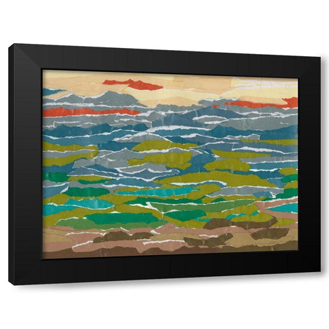Stratified Landscape II Black Modern Wood Framed Art Print by Moore, Regina