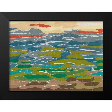 Stratified Landscape II Black Modern Wood Framed Art Print by Moore, Regina