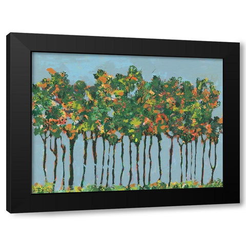 Sunset Trees III Black Modern Wood Framed Art Print with Double Matting by Moore, Regina
