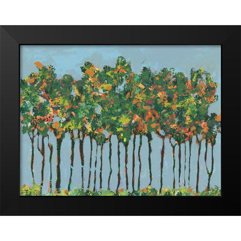 Sunset Trees III Black Modern Wood Framed Art Print by Moore, Regina