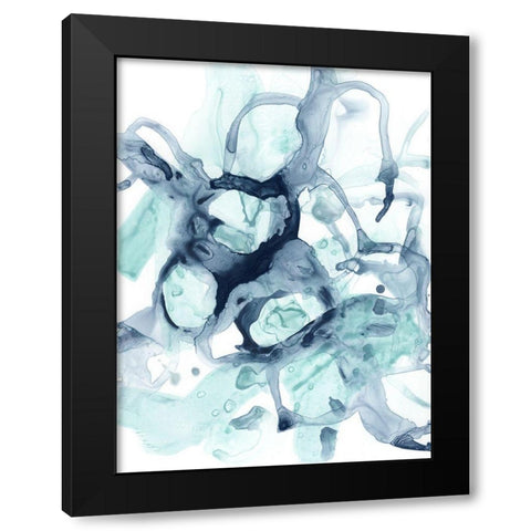 Blue Cavern I Black Modern Wood Framed Art Print with Double Matting by Vess, June Erica