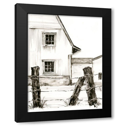 Rustic Barbed Wire I Black Modern Wood Framed Art Print by Harper, Ethan