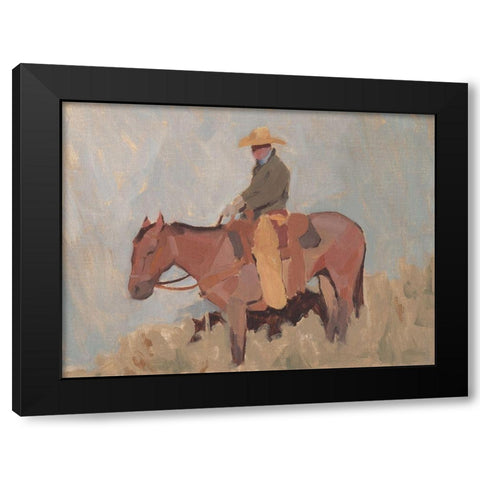 Ranch Hand II Black Modern Wood Framed Art Print with Double Matting by Green, Jacob