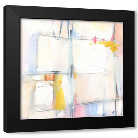 Pastel Meld I Black Modern Wood Framed Art Print with Double Matting by Barnes, Victoria