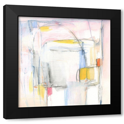 Pastel Meld II Black Modern Wood Framed Art Print with Double Matting by Barnes, Victoria