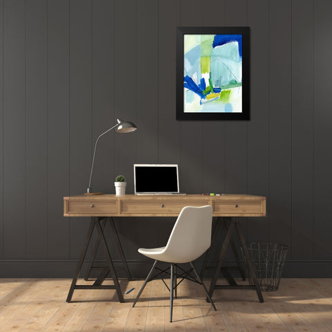 Seaglass Harbor II Black Modern Wood Framed Art Print by Barnes, Victoria