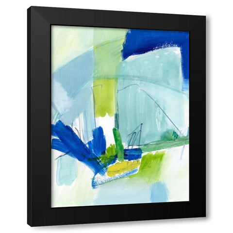 Seaglass Harbor II Black Modern Wood Framed Art Print with Double Matting by Barnes, Victoria