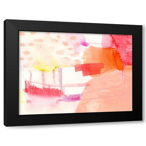 Aprikose I Black Modern Wood Framed Art Print with Double Matting by Barnes, Victoria