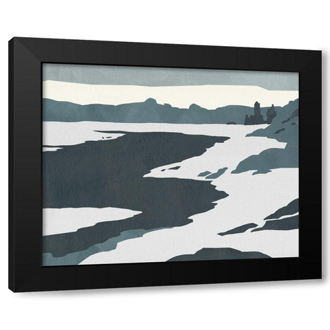 Cutter Island IV Black Modern Wood Framed Art Print with Double Matting by Green, Jacob