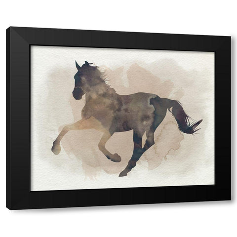 Galloping II Black Modern Wood Framed Art Print with Double Matting by Popp, Grace