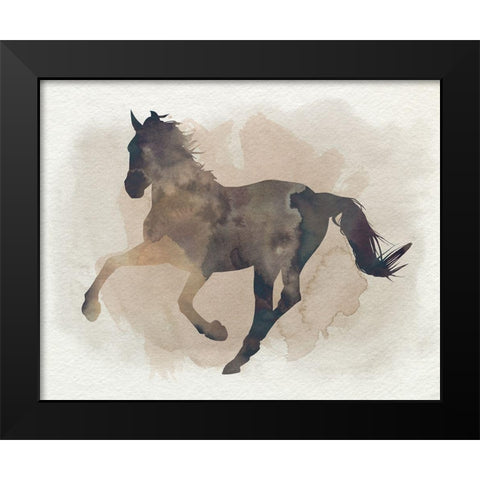 Galloping II Black Modern Wood Framed Art Print by Popp, Grace