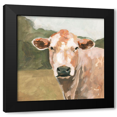 On the Pasture II Black Modern Wood Framed Art Print with Double Matting by Barnes, Victoria