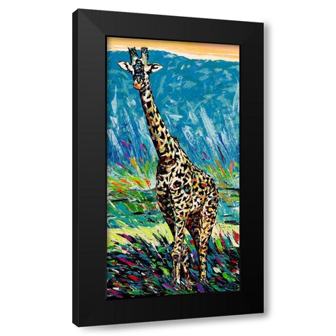 Regal Giraffe I Black Modern Wood Framed Art Print by Vitaletti, Carolee