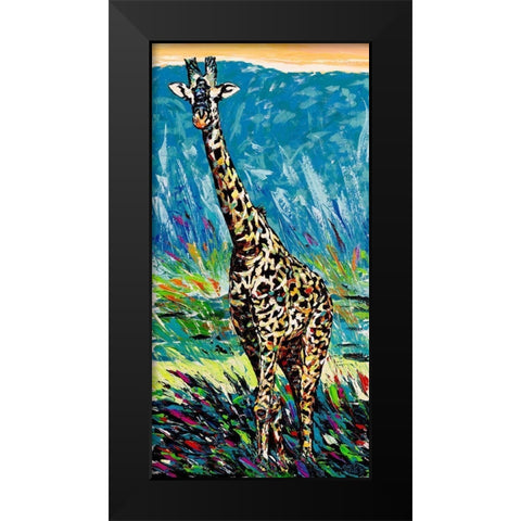 Regal Giraffe I Black Modern Wood Framed Art Print by Vitaletti, Carolee