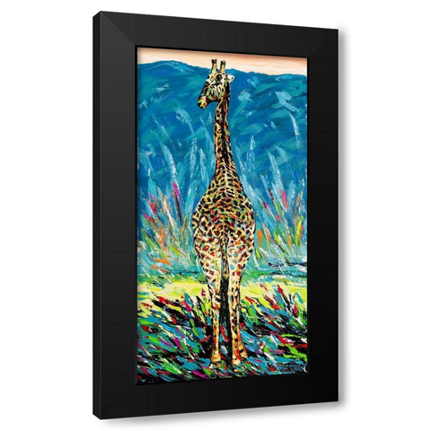 Regal Giraffe II Black Modern Wood Framed Art Print with Double Matting by Vitaletti, Carolee