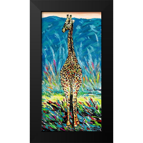 Regal Giraffe II Black Modern Wood Framed Art Print by Vitaletti, Carolee