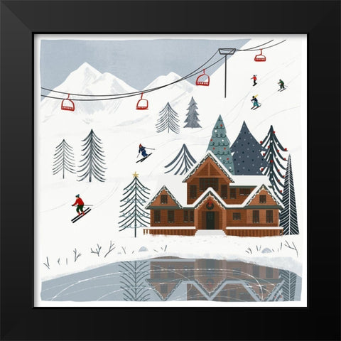 Ski Slope I Black Modern Wood Framed Art Print by Barnes, Victoria