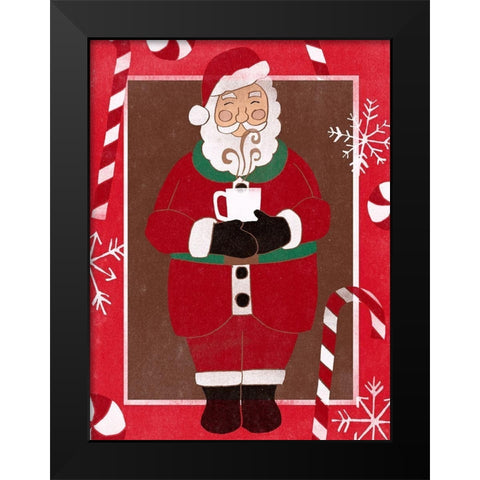 Cozy Cocoa Christmas II Black Modern Wood Framed Art Print by Vess, June Erica
