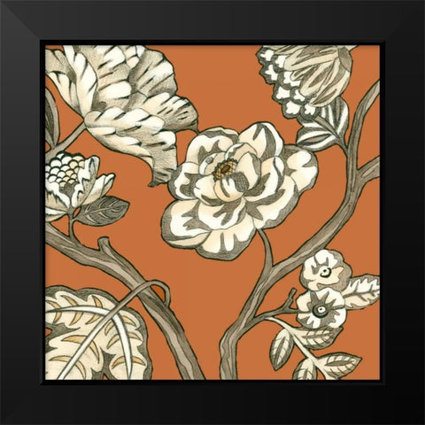 Butterscotch Chintz II Black Modern Wood Framed Art Print by Zarris, Chariklia