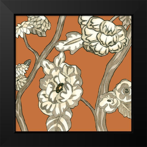 Butterscotch Chintz III Black Modern Wood Framed Art Print by Zarris, Chariklia