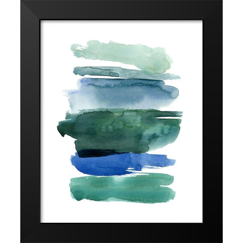 Swatches of Sea I Black Modern Wood Framed Art Print by Popp, Grace