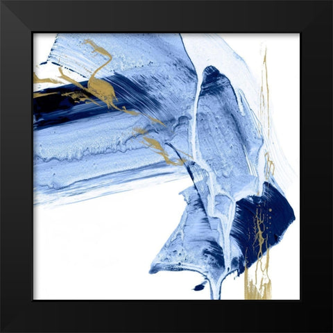 Golden Current I Black Modern Wood Framed Art Print by Harper, Ethan