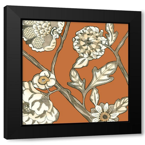 Butterscotch Chintz IV Black Modern Wood Framed Art Print with Double Matting by Zarris, Chariklia