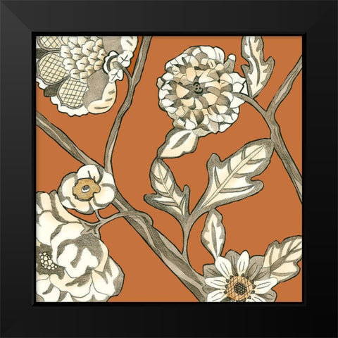 Butterscotch Chintz IV Black Modern Wood Framed Art Print by Zarris, Chariklia