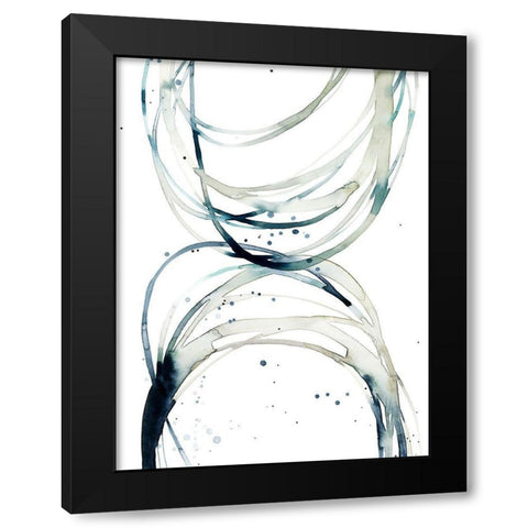 Threaded II Black Modern Wood Framed Art Print with Double Matting by Popp, Grace